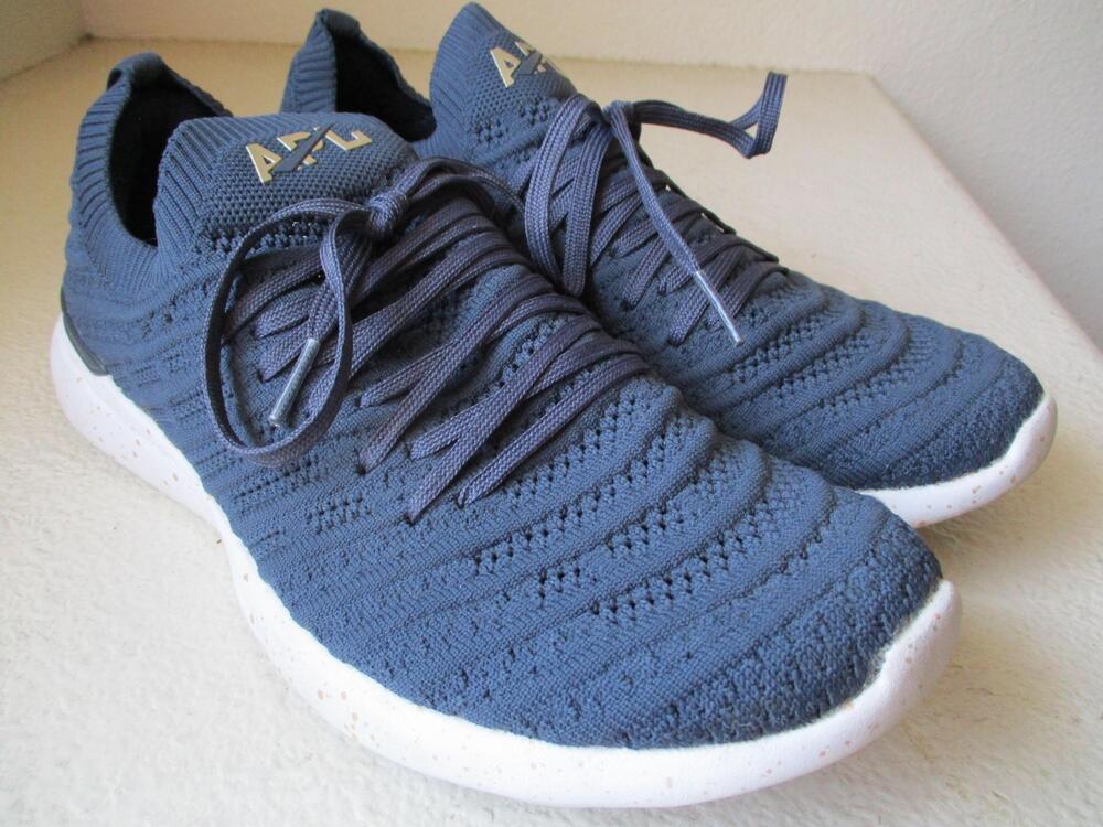 APL TechLoom Wave Shoes Womens 9.5 Blue Knit Engineered Sneaker Stretch Athletic